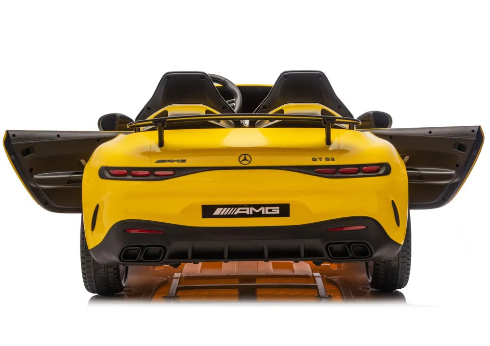 Akumuliatorinis automobilis Mercedes GT63 AMG DK-GT63 24V LCD geltonas