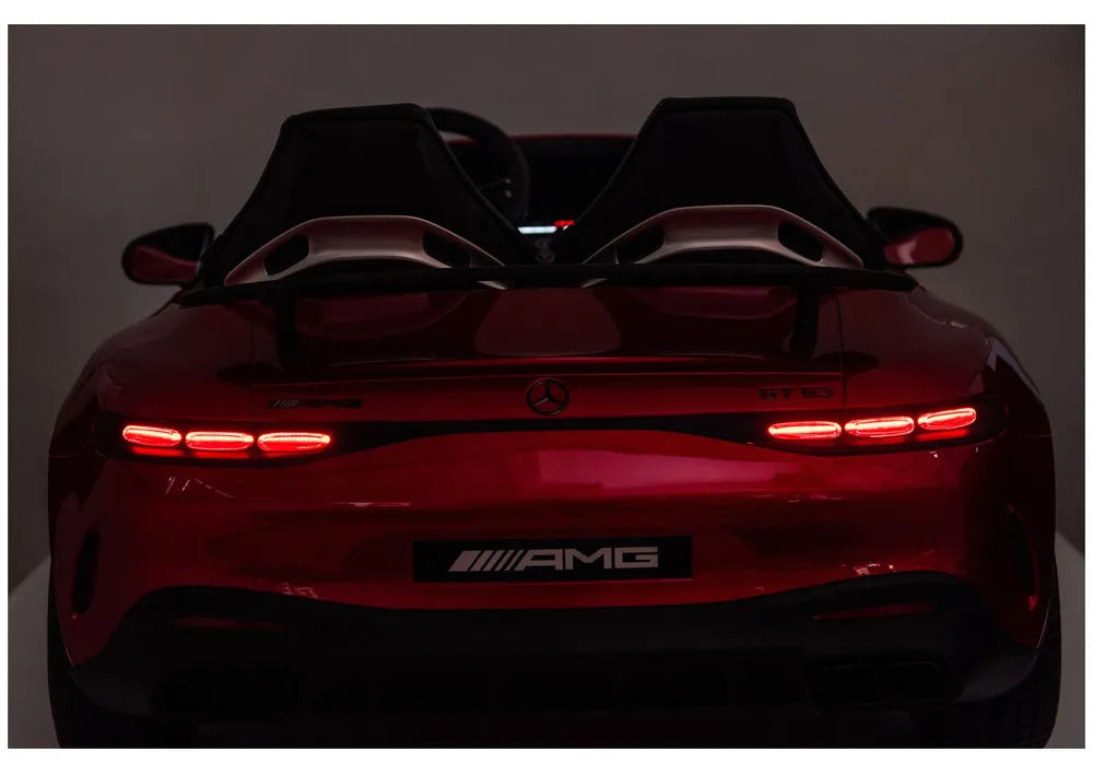 Akumuliatorinis automobilis Mercedes GT63 AMG DK-GT63 24V LCD, lakuotas raudonas