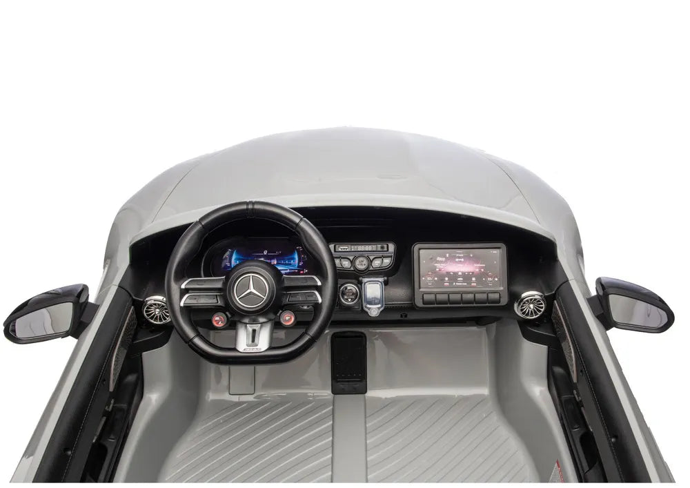 Akumuliatorinis automobilis Mercedes GT63 AMG DK-GT63 24V LCD, šviesiai pilkas, lakuotas