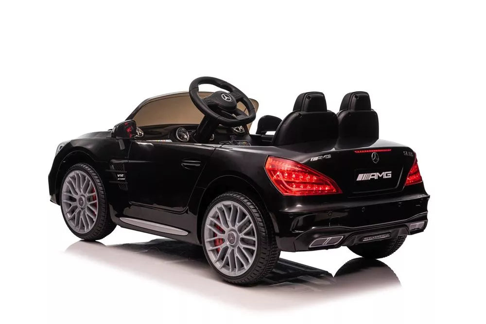 Akumuliatorinis automobilis Mercedes SL65 S, juodas dažytas, LCD