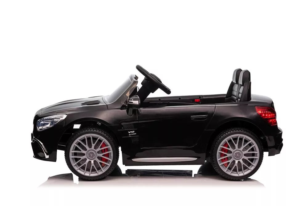 Akumuliatorinis automobilis Mercedes SL65 S, juodas dažytas, LCD
