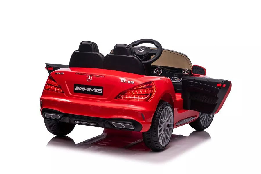 Akumuliatorinis automobilis Mercedes SL65 S, raudonas, lakuotas, LCD