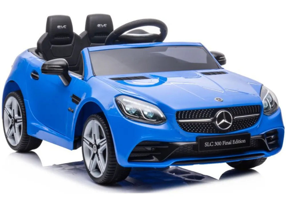 Akumuliatorinis automobilis Mercedes SLC 300, LED šviesos, MP3, nuotolinio valdymo pultas, mėlynas