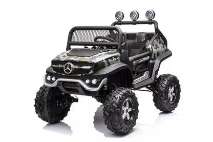 Akumuliatorinis automobilis Mercedes Unimog 4x4 Camo Painted