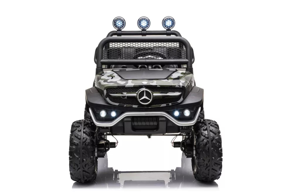 Akumuliatorinis automobilis Mercedes Unimog 4x4 Camo Painted