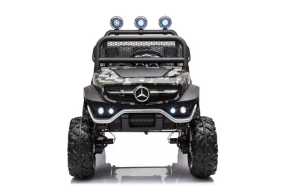 Akumuliatorinis automobilis Mercedes Unimog 4x4 Camo Painted