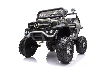 Akumuliatorinis automobilis Mercedes Unimog 4x4 Camo Painted