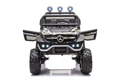 Akumuliatorinis automobilis Mercedes Unimog 4x4 Camo Painted