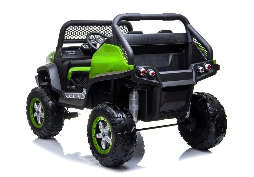 Akumuliatorinis automobilis Mercedes Unimog baltas