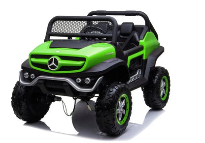 Akumuliatorinis automobilis Mercedes Unimog baltas