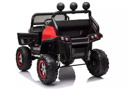 Akumuliatorinis automobilis Mercedes Unimog S raudonas