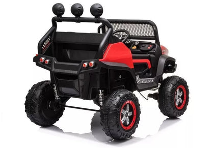 Akumuliatorinis automobilis Mercedes Unimog S raudonas