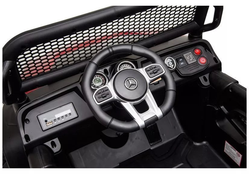 Akumuliatorinis automobilis Mercedes Unimog S raudonas