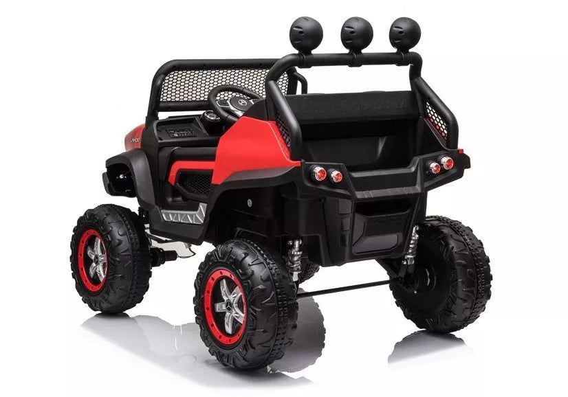 Akumuliatorinis automobilis Mercedes Unimog S raudonas