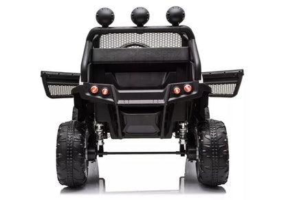 Akumuliatorinis automobilis Mercedes Unimog S su LED žibintais, baltas