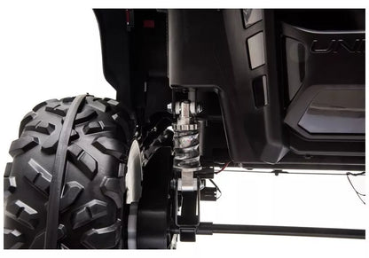 Akumuliatorinis automobilis Mercedes Unimog S su LED žibintais, baltas