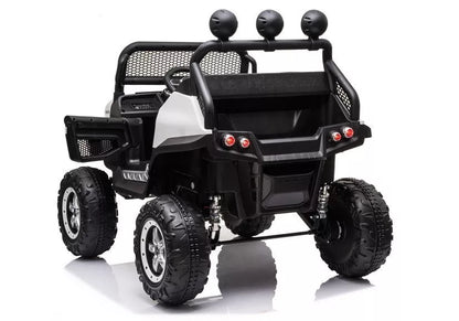 Akumuliatorinis automobilis Mercedes Unimog S su LED žibintais, baltas