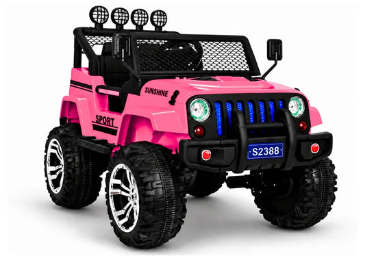 Akumuliatorinis automobilis S2388 Jeep Rožinis 4x45W