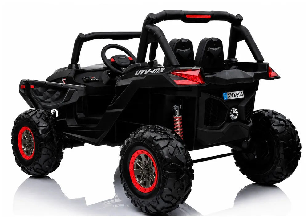 Akumuliatorinis elektromobilis Jeep XMX603 4x4 su MP4 ekranu, juodas