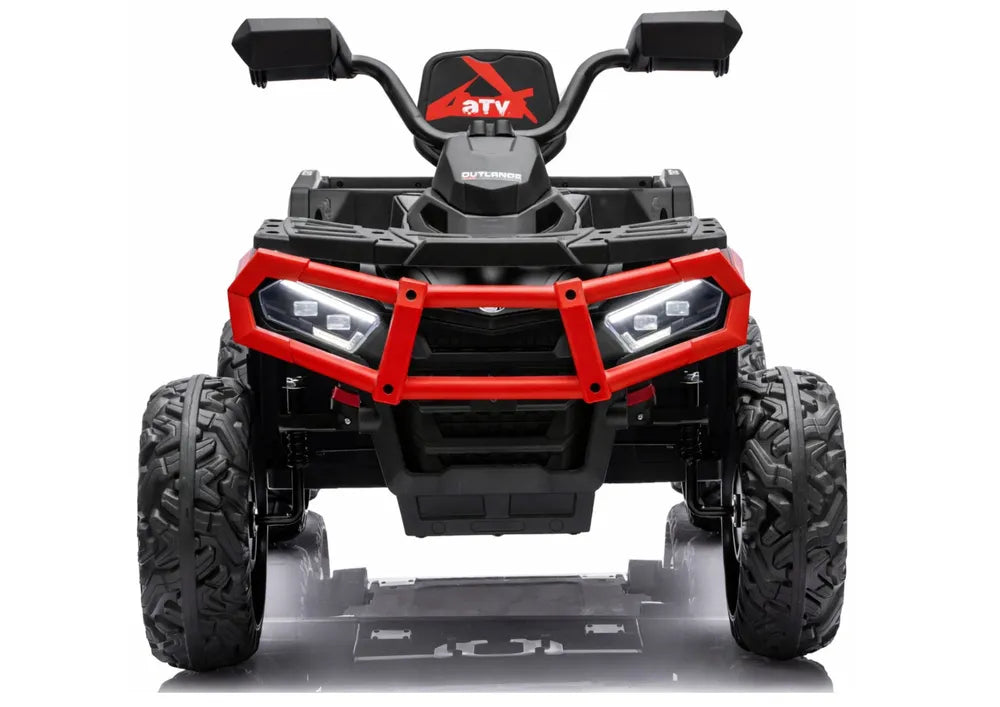 Akumuliatorinis keturratis ATV 6 ratų su priekaba JC606 24V 4x4 Raudonas