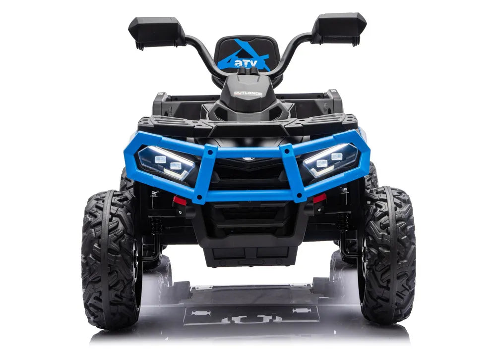 Akumuliatorinis keturratis ATV su 6 ratais ir priekaba JC606 24V 4x4, mėlynas