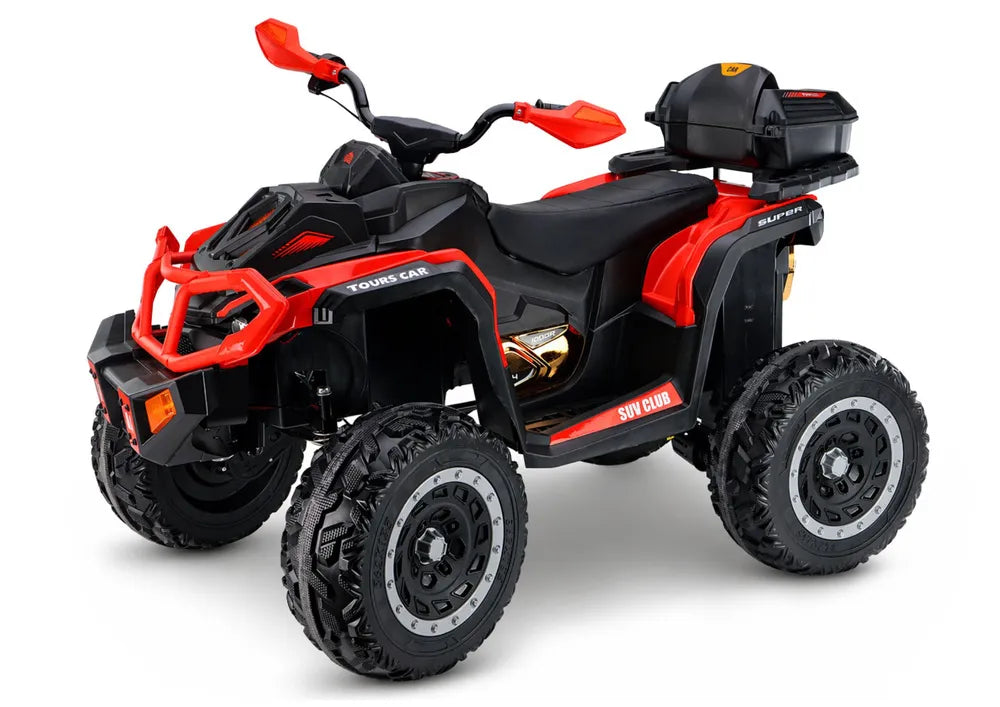Akumuliatorinis keturratis LEAN CARS Quad XW-08 4x4 45W raudonas