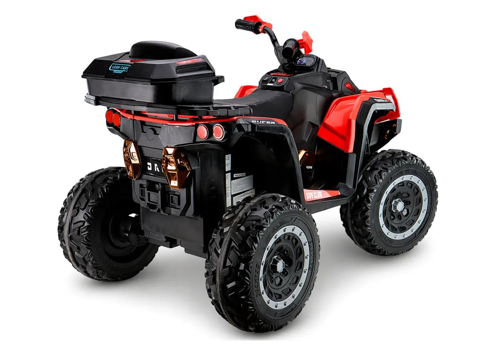Akumuliatorinis keturratis LEAN CARS Quad XW-08 4x4 45W raudonas