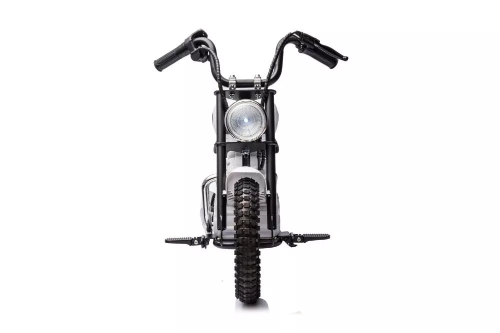Akumuliatorinis motociklas A9902 36V baltos spalvos