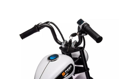 Akumuliatorinis motociklas A9902 36V baltos spalvos