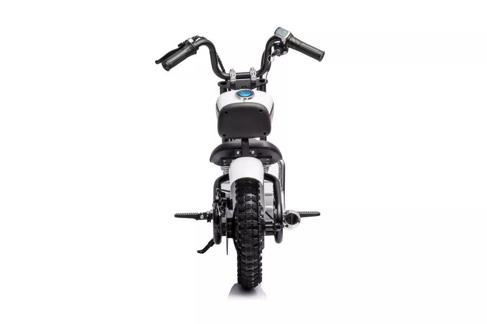 Akumuliatorinis motociklas A9902 36V baltos spalvos