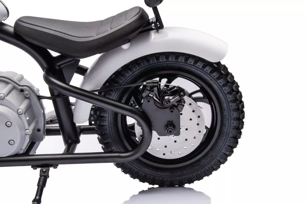Akumuliatorinis motociklas A9902 36V baltos spalvos