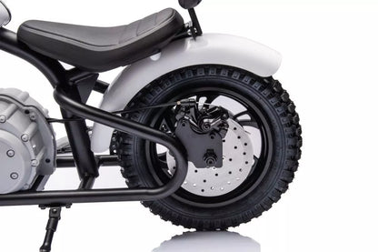 Akumuliatorinis motociklas A9902 36V baltos spalvos