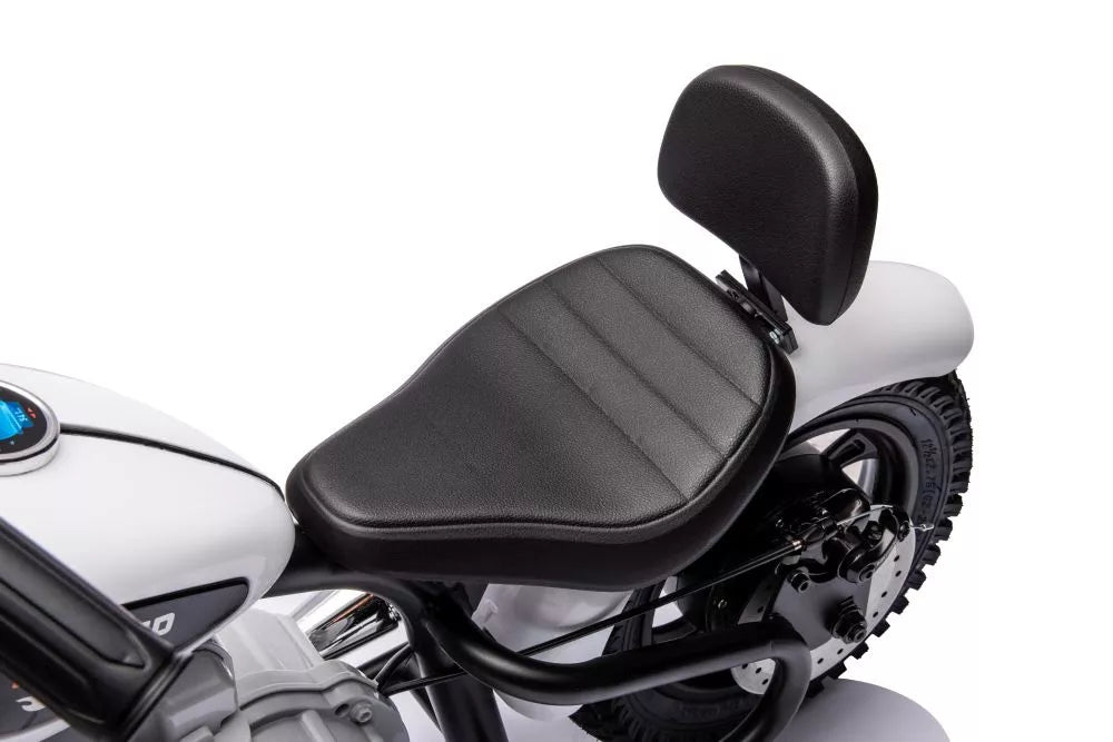 Akumuliatorinis motociklas A9902 36V baltos spalvos