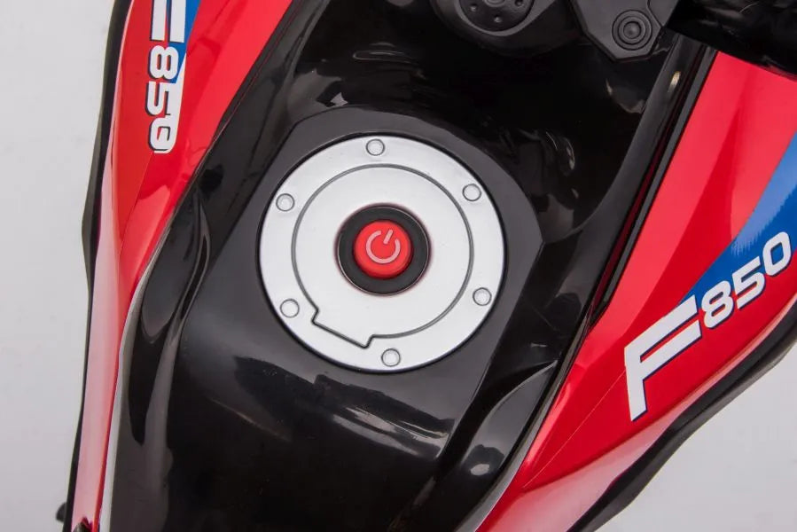 Akumuliatorinis motociklas BMW F850 raudonas