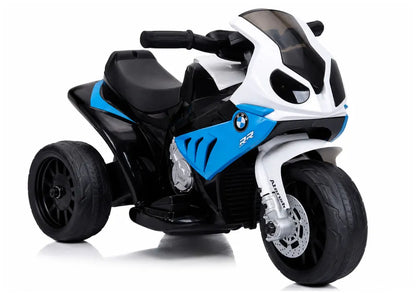 Akumuliatorinis motociklas BMW S1000RR triratis, mėlynas
