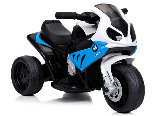 Akumuliatorinis motociklas BMW S1000RR triratis, mėlynas