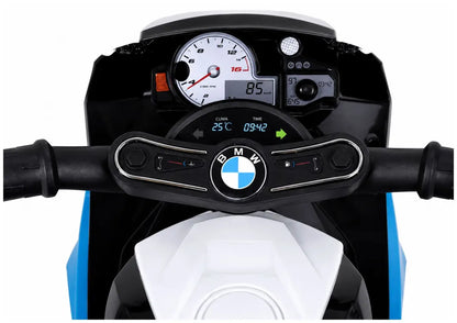 Akumuliatorinis motociklas BMW S1000RR triratis, mėlynas