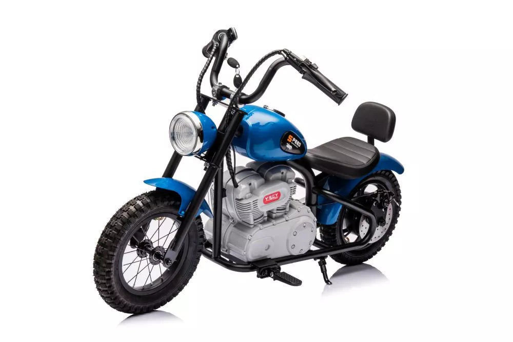 Akumuliatorinis motociklas LEAN CARS A9902 36V, mėlynas