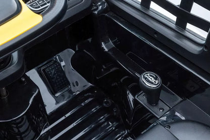 Akumuliatorinis sunkvežimis Mercedes XMX622B su puspriekabe, geltonas, LCD