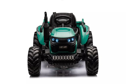Akumuliatorinis traktorius HC-306 su priekaba, tamsiai žalias, 24V