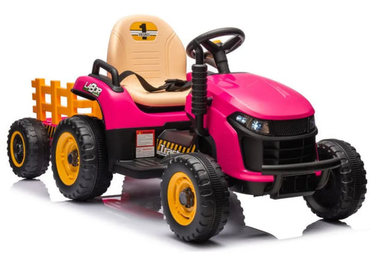 Akumuliatorinis traktorius LEAN CARS BBH-030, rožinis