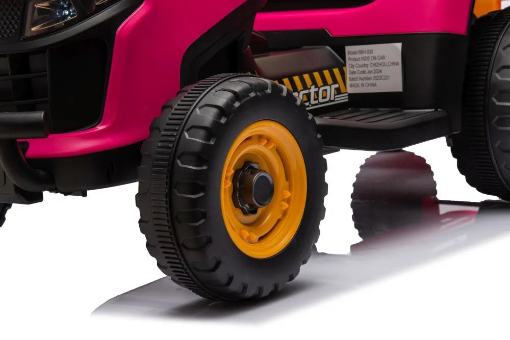 Akumuliatorinis traktorius LEAN CARS BBH-030, rožinis