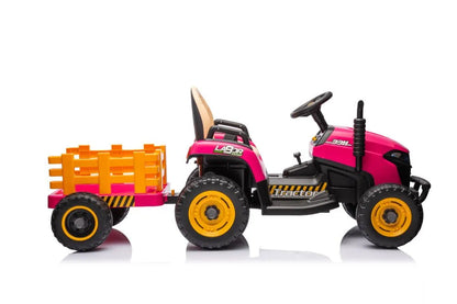Akumuliatorinis traktorius LEAN CARS BBH-030, rožinis