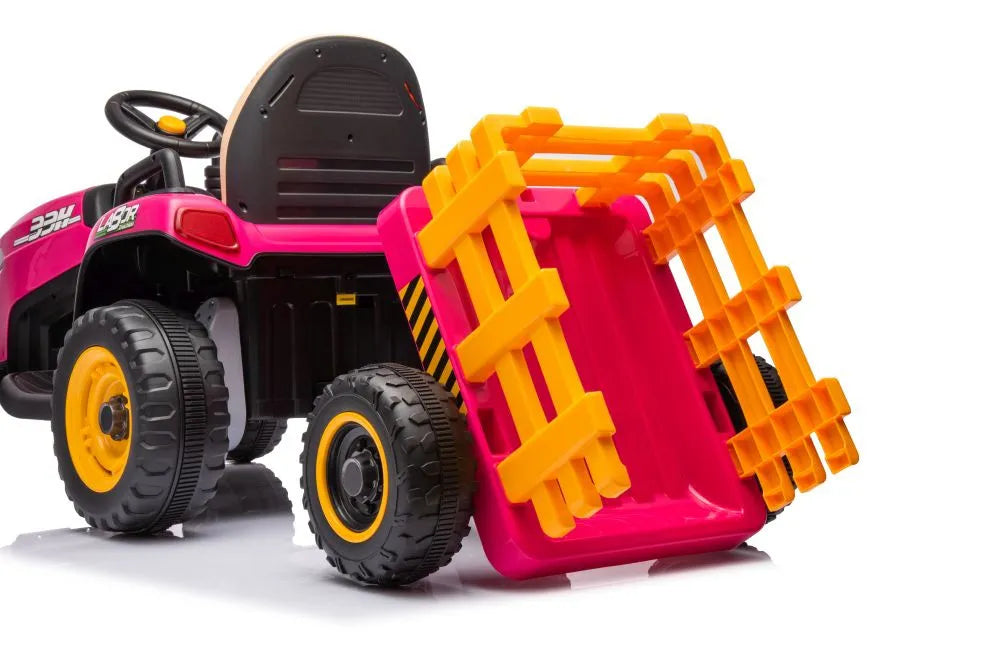 Akumuliatorinis traktorius LEAN CARS BBH-030, rožinis