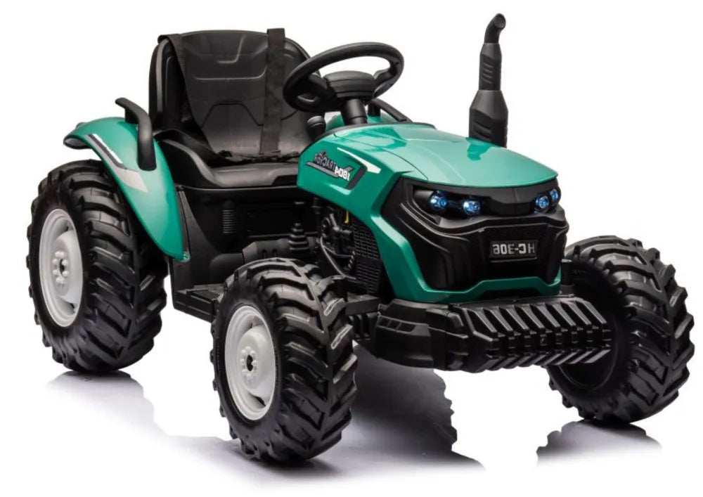 Akumuliatorinis traktorius LEAN CARS HC-306, tamsiai žalias, 24V