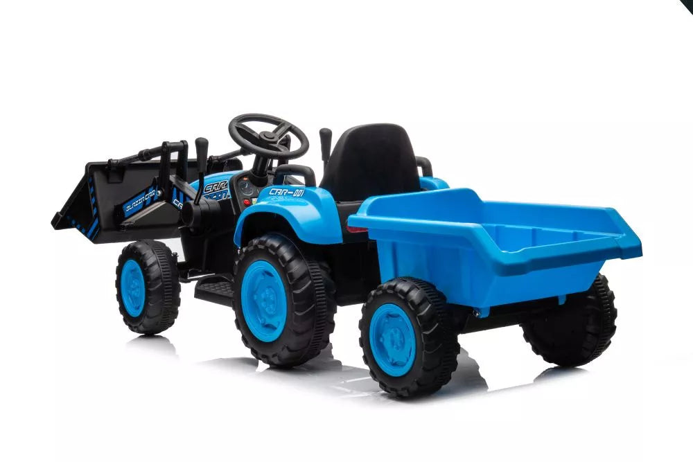 Akumuliatorinis traktorius su kaušu LEAN CARS BW-X002A, mėlynas
