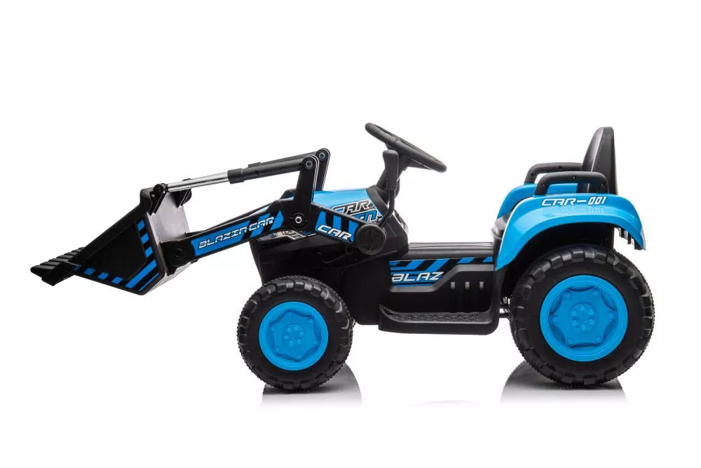 Akumuliatorinis traktorius su kaušu LEAN CARS BW-X002A, mėlynas