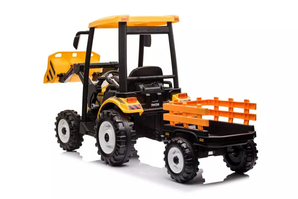 Akumuliatorinis traktorius su priekaba Hercules Yellow 24V