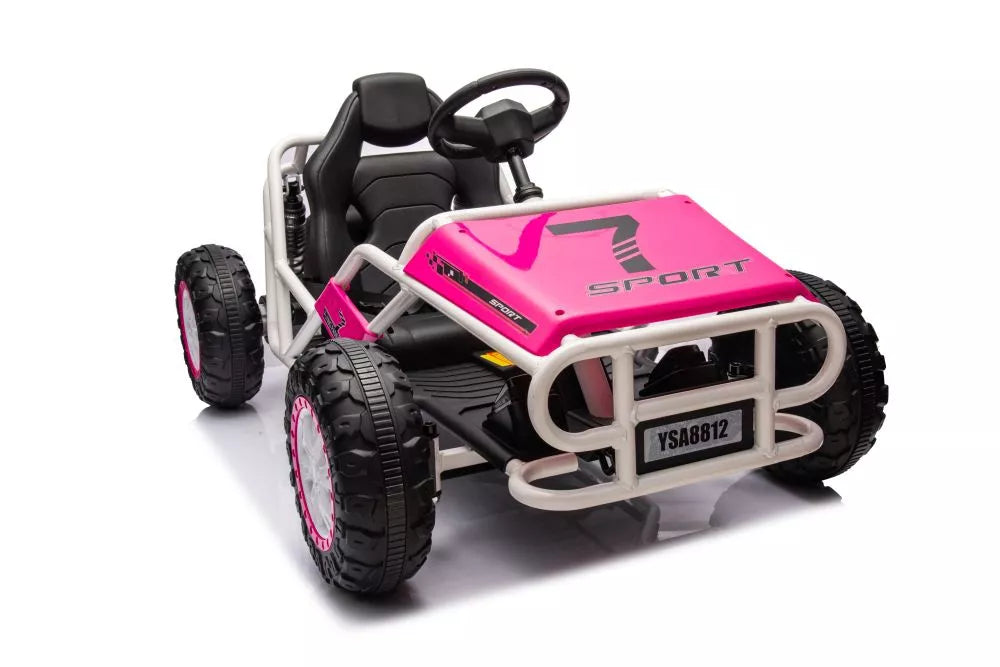 Akumuliatorinis visureigis Buggy A8812 rožinis 24V