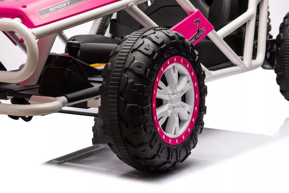 Akumuliatorinis visureigis Buggy A8812 rožinis 24V